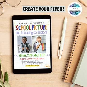 customizable school picture day flyers